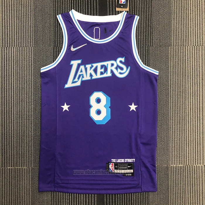 Camiseta Los Angeles Lakers Kobe Bryant #8 Ciudad Edition 2021-22 Violeta